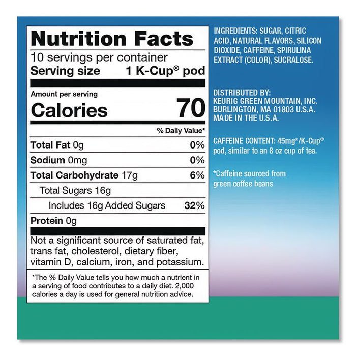 ICED Refreshers K-Cup Pods, Berry Chill, 20/Box, 4 Boxes/Carton