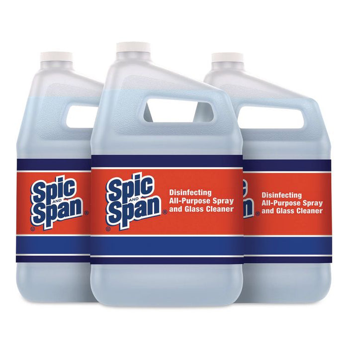 Disinfecting All-Purpose Spray and Glass Cleaner, Fresh Scent, 1 gal Bottle, 3/Carton