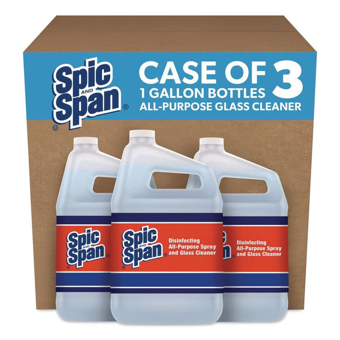 Disinfecting All-Purpose Spray and Glass Cleaner, Fresh Scent, 1 gal Bottle, 3/Carton