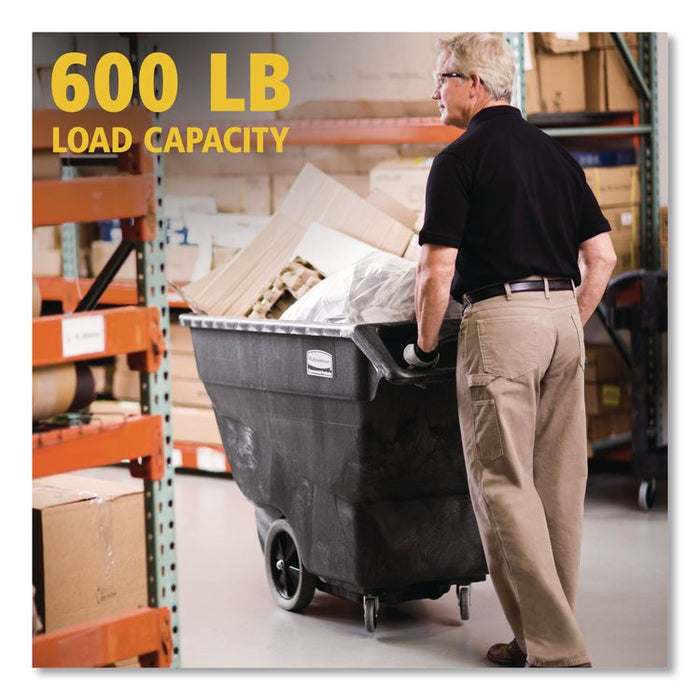 0.75 cu yd Structural Foam Tilt Truck, 600 lb Capacity, Black