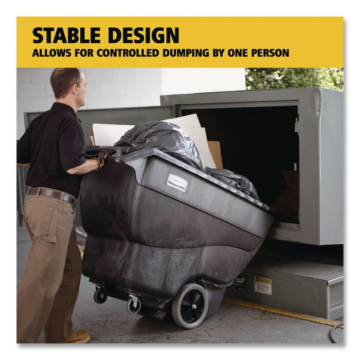 0.75 cu yd Structural Foam Tilt Truck, 600 lb Capacity, Black