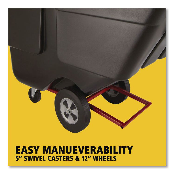 0.5 cu yd BRUTE Rotomolded Tilt Truck, 450 lb Capacity, Black