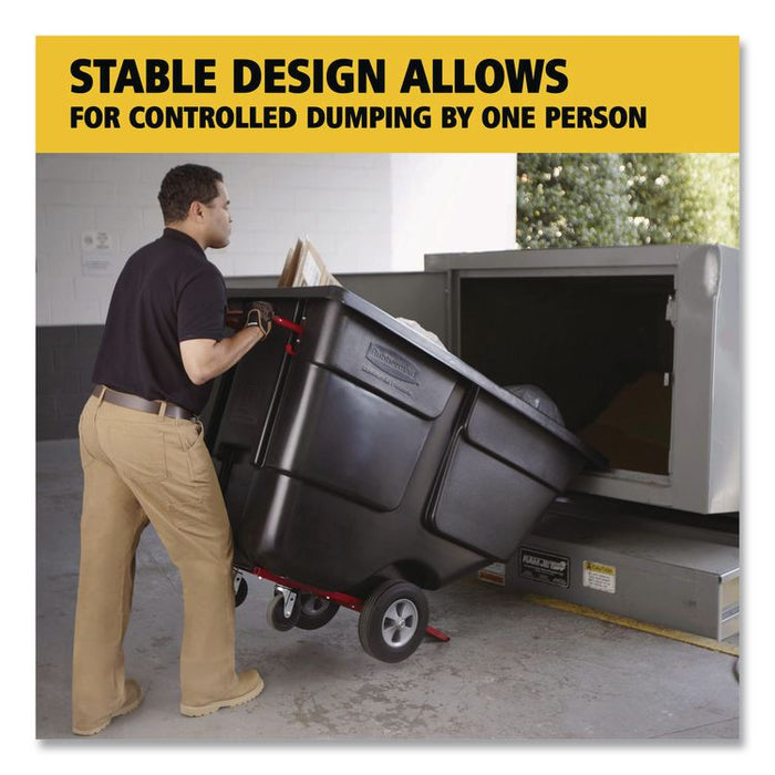 0.5 cu yd BRUTE Rotomolded Tilt Truck, 450 lb Capacity, Black
