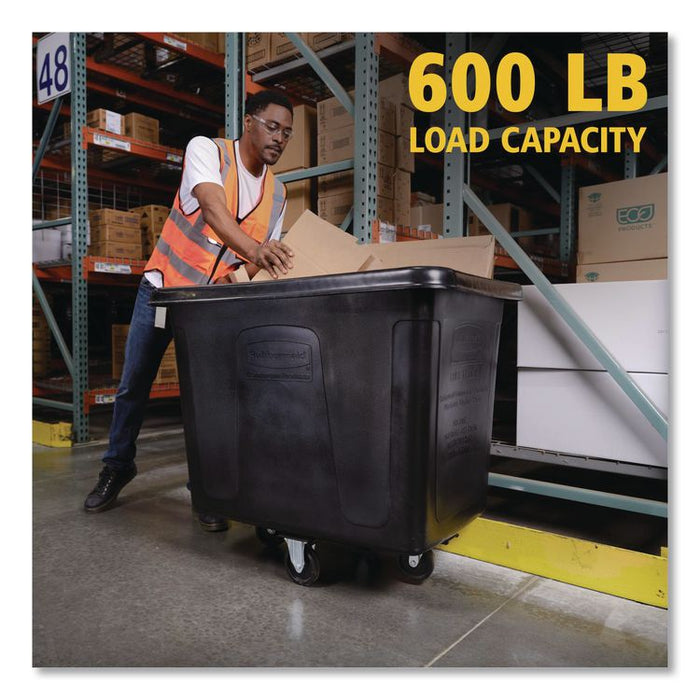 Cube Truck, 149 gal, 600 lb Capacity, Plastic, Black