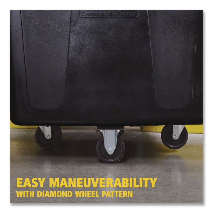 Cube Truck, 149 gal, 600 lb Capacity, Plastic, Black