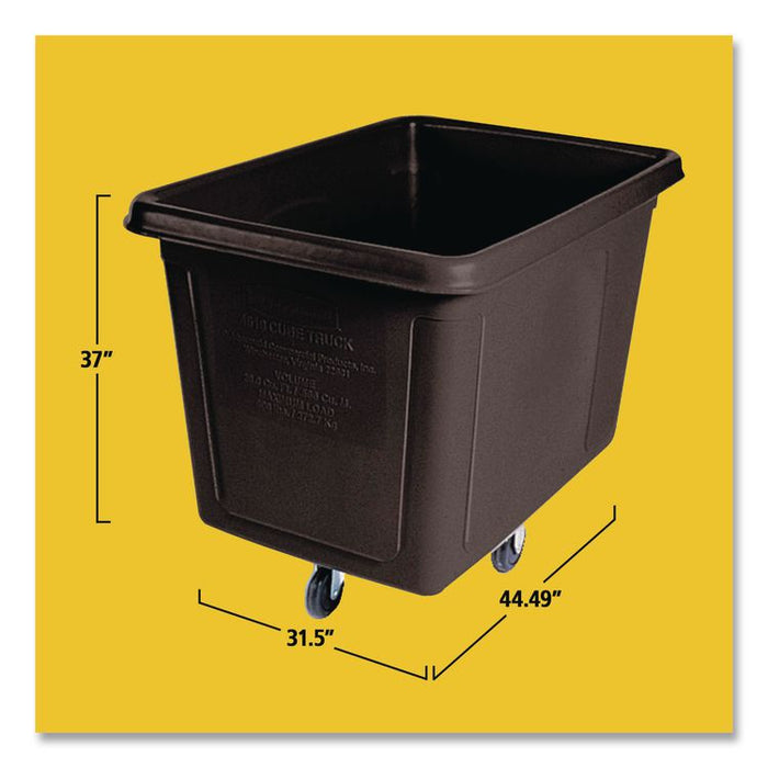 Cube Truck, 149 gal, 600 lb Capacity, Plastic, Black