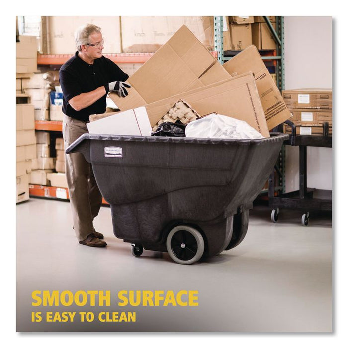 0.5 cu yd Structural Foam Tilt Truck, Utility Duty, 450 lb Capacity, Black