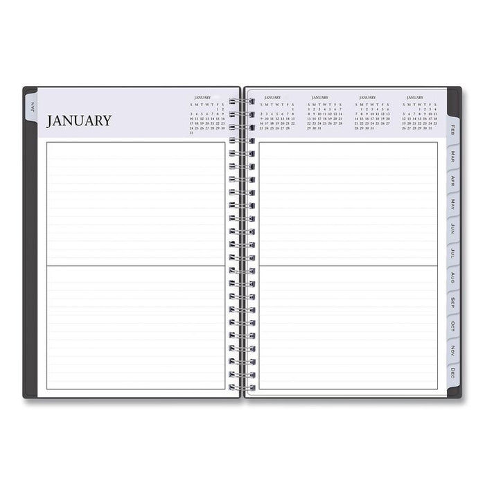 Passages Non-Dated Perpetual Daily Planner, 8.5 x 5.5, Black Cover, 60-Month (Jan to Dec): 2021 to 2025