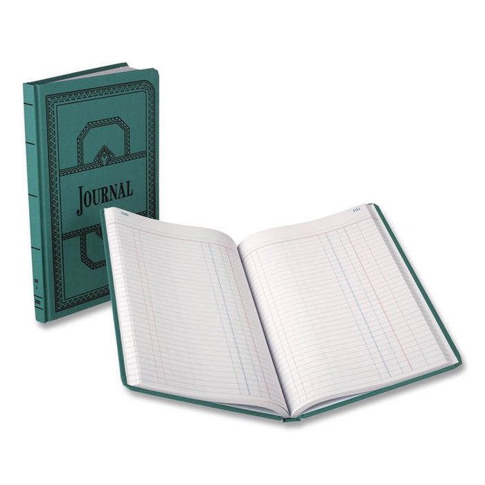 Account Journal, Journal-Style Rule, Blue Cover, 11.75 x 7.25 Sheets, 500 Sheets/Book