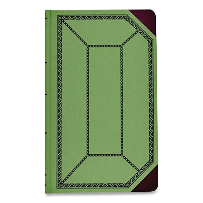 Account Record Book, Record-Style Rule, Green/Black/Red Cover, 12.13 x 7.44 Sheets, 500 Sheets/Book