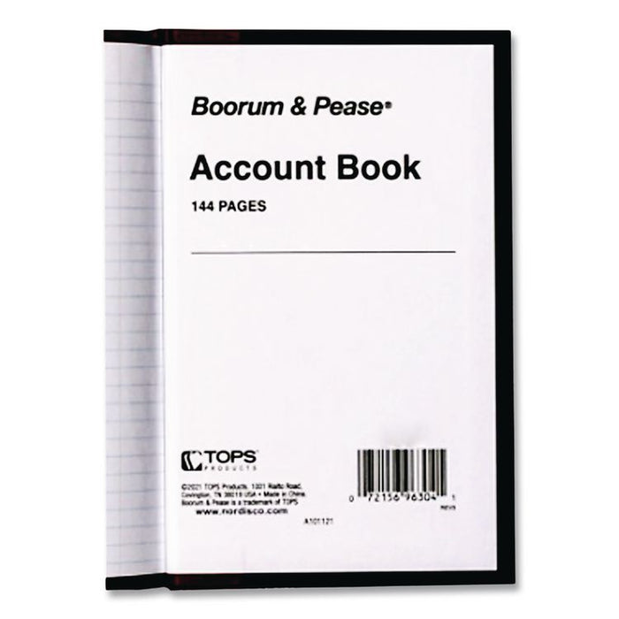 Record and Account Book with Red Spine, Custom Rule, Black/Red/Gold Cover, 7.5 x 5 Sheets, 144 Sheets/Book
