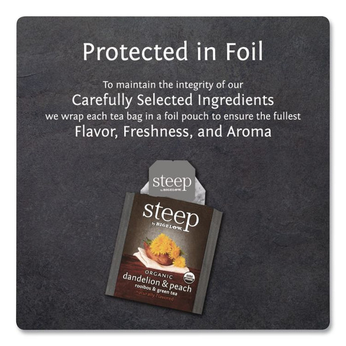steep Tea, Dandelion and Peach, 1.18 oz Tea Bag, 20/Box