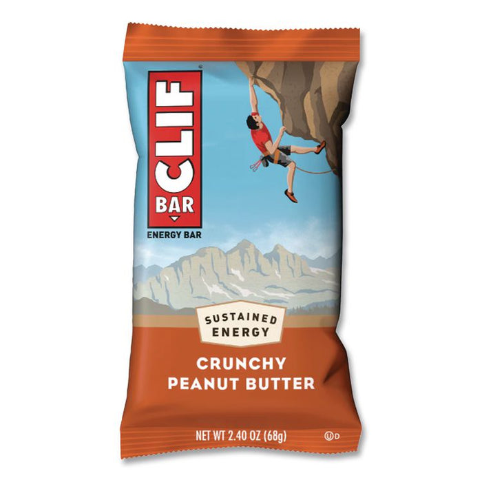 Energy Bar, Crunchy Peanut Butter, 2.4 oz Bar, 12/Box