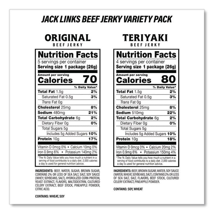 Sunchips and Jack Link's Beef Jerky Variety Pack, (30) 1.5 oz Bags, (9) 0.9 oz Snack Packs, Assorted Flavors/Bundle