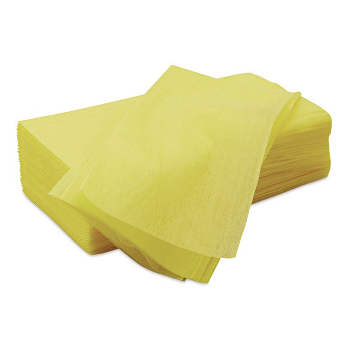 Masslinn Dust Cloths, 24 x 24, Yellow, 50/Bag, 2 Bags/Carton