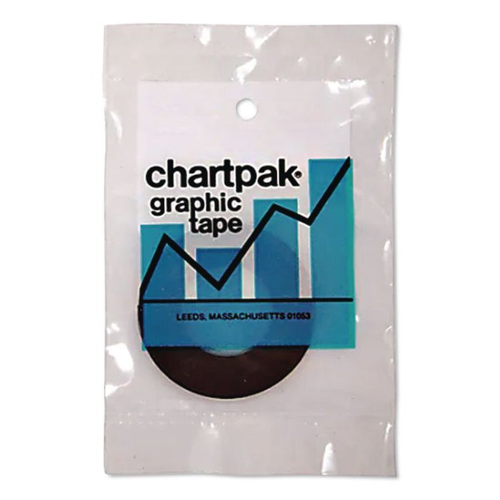 Graphic Chart Tapes, 1" Core, 0.13" x 27 ft, Matte Black