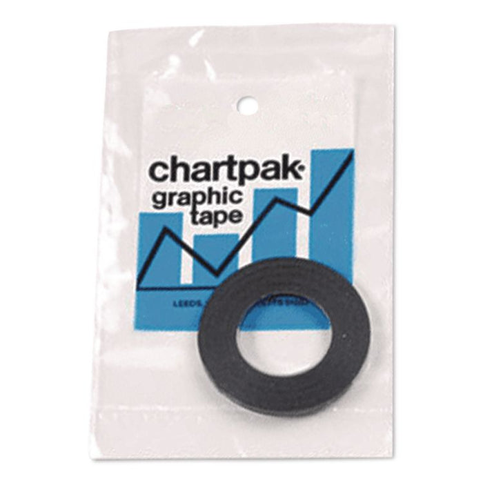 Graphic Chart Tapes, 1" Core, 0.13" x 27 ft, Gloss Black
