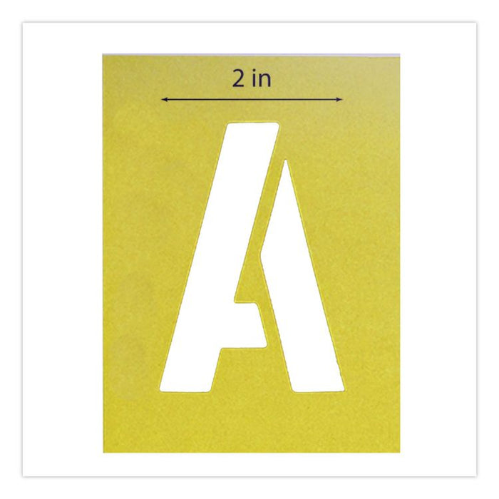 Professionial Lettering Stencils, Painting Stencil Set, A-Z Set/0-9, 3", Manila, 35/Set