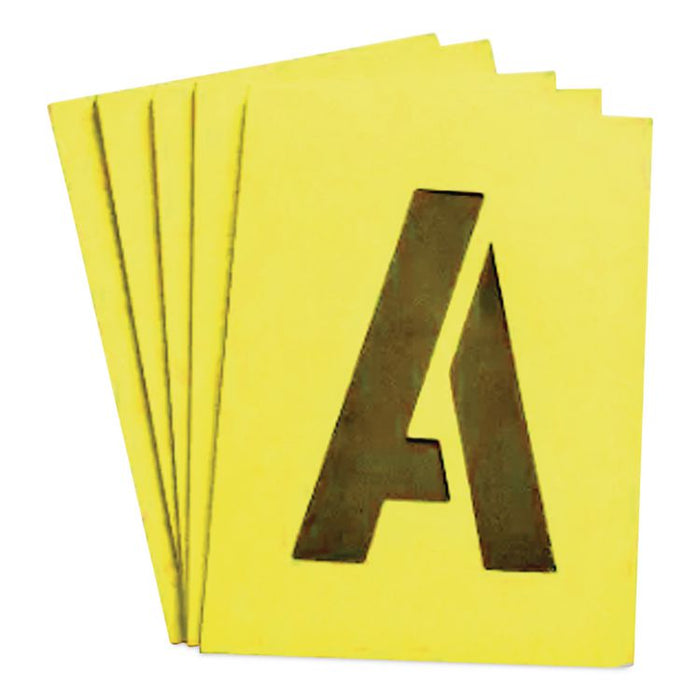 Professionial Lettering Stencils, Painting Stencil Set, A-Z Set/0-9, 3", Manila, 35/Set
