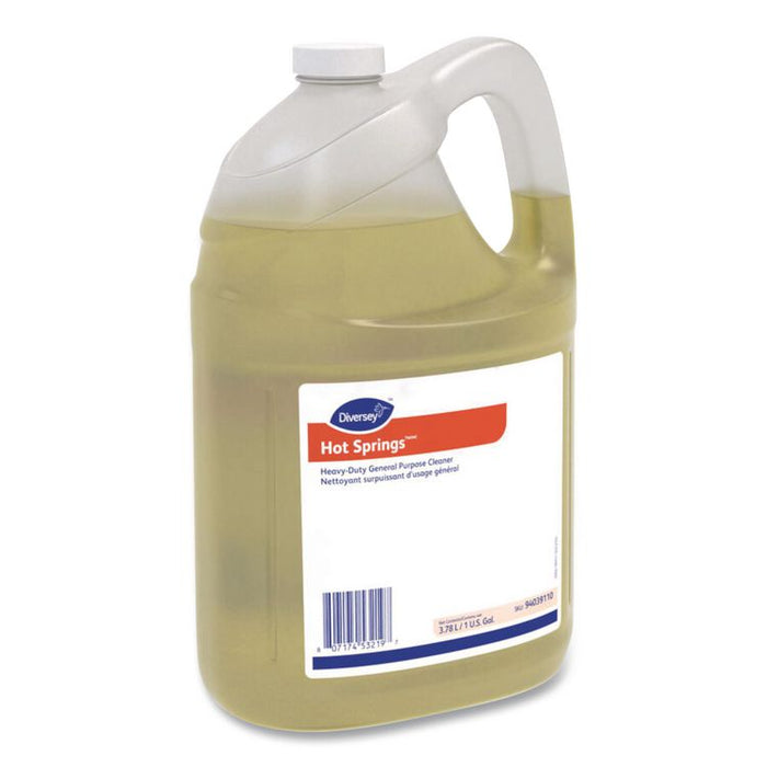 Hot Springs Heavy-Duty General Purpose Cleaner, Citrus Scent, Liquid, 1 gal, 4/Carton
