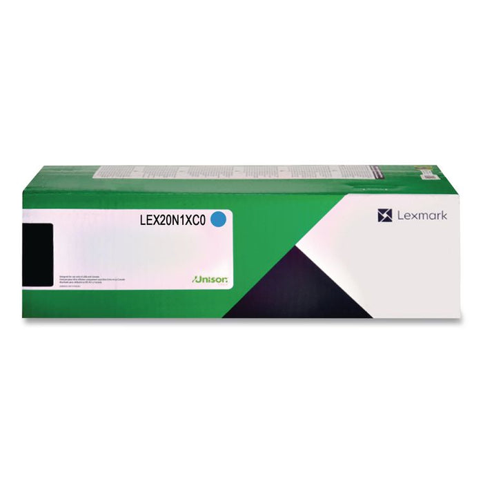20N1XC0 Return Program Extra High-Yield Toner, 6,700 Page-Yield, Cyan