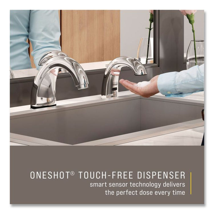 One Shot Soap Dispenser - Touch Free, Foam, 800 mL/1,600 mL, 11 x 14 x 3.5, Chrome, 4/Carton