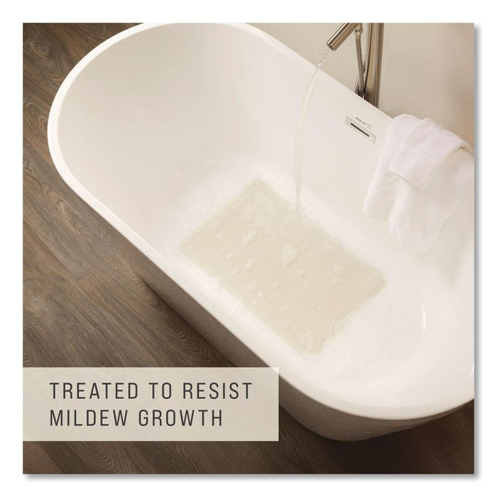 Safti-Grip Bath Mats, White Textured Surface, Suction-Cup Backing, 14" x 22.5", 12/Carton