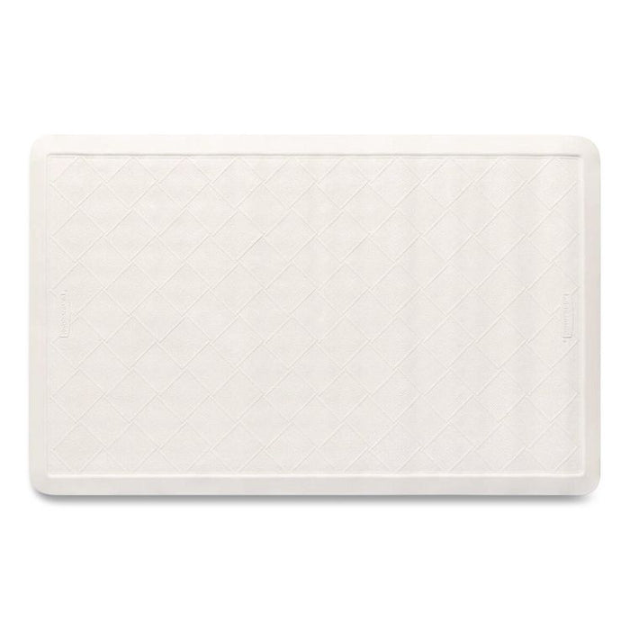 Safti-Grip Bath Mats, White Textured Surface, Suction-Cup Backing, 14" x 22.5", 12/Carton