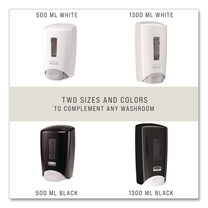 Flex Soap/Lotion/Sanitizer Dispenser, 1,300 mL, 5.62 x 3.5 x 11.62, Black, 10/Carton