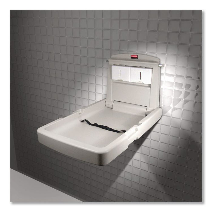 Baby Changing Station Vertical, 34.1 x 23, Light Platinum