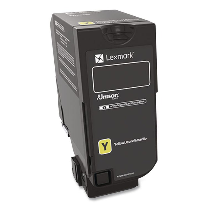 74C00YG Return Program Toner, 3,000 Page-Yield, Yellow