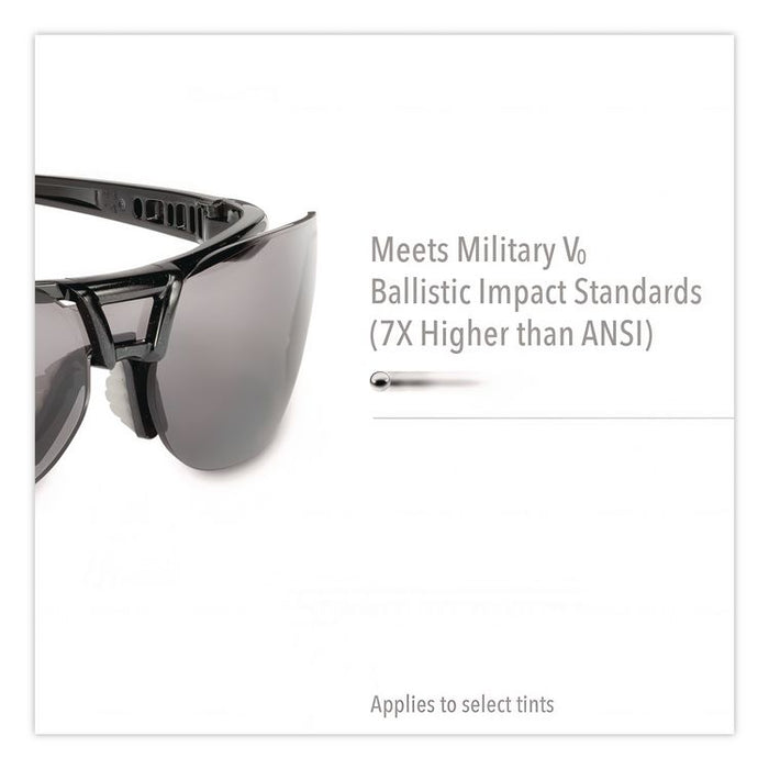 Protege Safety Eyewear, Metallic Black Half Frame, Clear Dual Lens