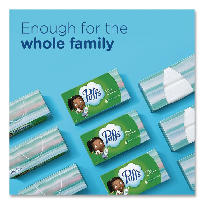 Plus Lotion Facial Tissue, 2-Ply, White, 124 Sheets/Box, 6 Boxes/Pack, 4 Packs/Carton
