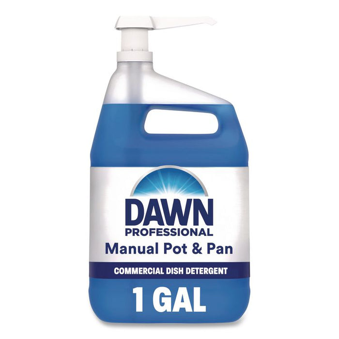 Manual Pot and Pan Dish Detergent with Pump, Dawn Original Scent, (1) Pump and (2) 1 gal Bottles/Carton