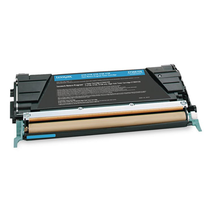 X748H1CG Return Program High-Yield Toner, 10,000 Page-Yield, Cyan