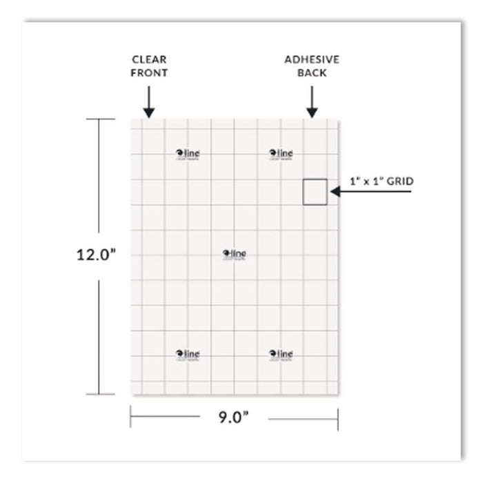Cleer Adheer Self-Adhesive Laminating Film, 2 mil, 9" x 12", Non-Glare Clear, 50/Box