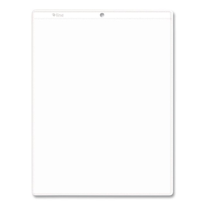 Clear Vinyl Shop Ticket Holders, Super Heavy-Duty, Top Load 8.5 x 11 Insert, Clear Front, 50/Box