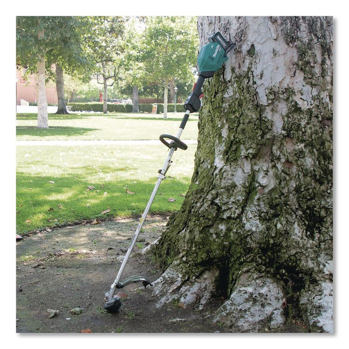 XGT Brushless Lithium-Ion Cordless Couple Shaft Power Head with String Trimmer Attachment Kit, 71.75" Long, Teal/Black/Silver