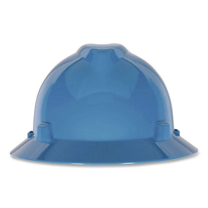 V-Gard Hard Hats, Vented, Full Brim, Fas-Trac III Slide Lock Suspension, One Size Fits Most (6.5 to 8), Blue
