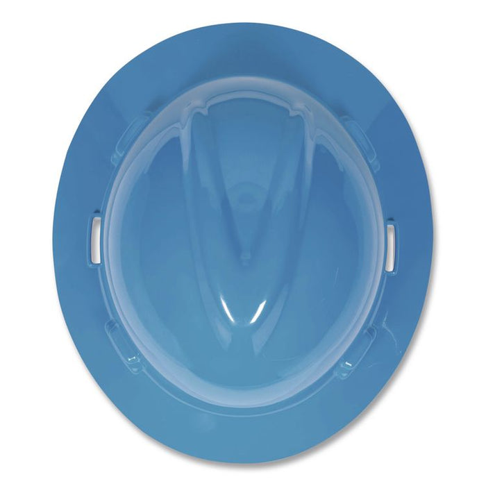 V-Gard Hard Hats, Vented, Full Brim, Fas-Trac III Slide Lock Suspension, One Size Fits Most (6.5 to 8), Blue
