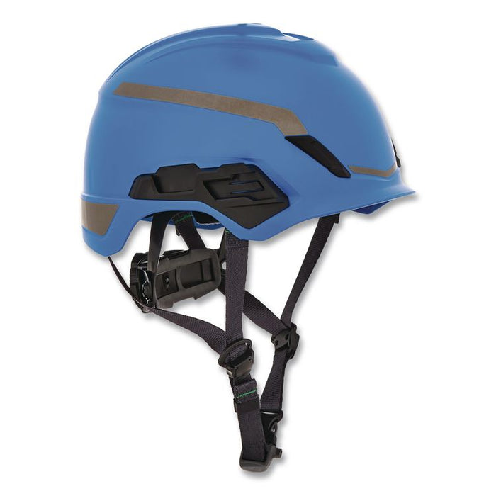 V-Gard H1 Safety Helmet, Brimless, Fas-Trac III Pivot Ratchet Suspension, One Size Fits Most (6.5 to 8), Blue