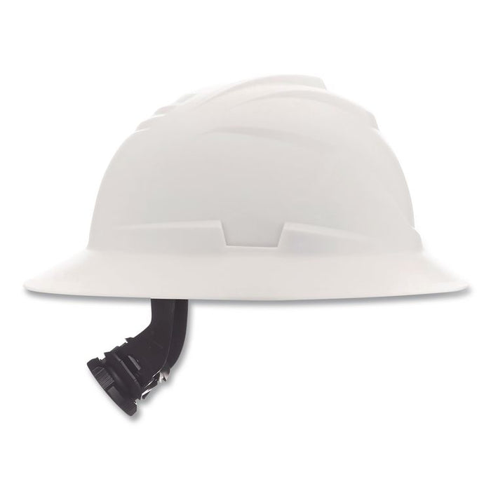 V-Gard Hard Hats, Full Brim, C1 Fas-Trac III Swing Ratchet Suspension, One Size Fits Most (6.5 to 8), White