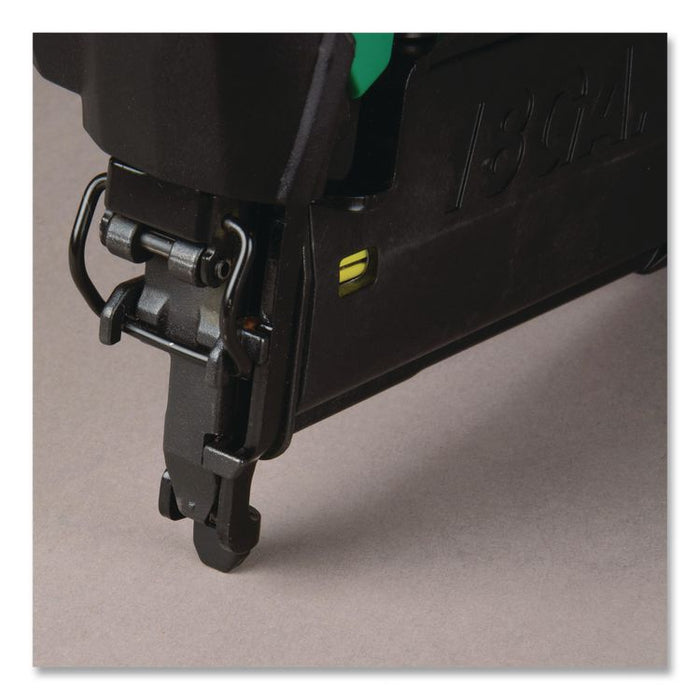 18V Brushless Lithium-Ion Compact 18 ga Cordless Brad Nailer Kit (2 Ah), 5/8" to 2" Nails, Green/Black