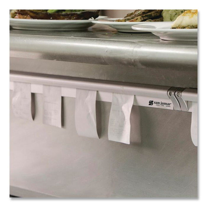 Check Rack, 36 x 0.75 x 2, Silver, 6/Carton