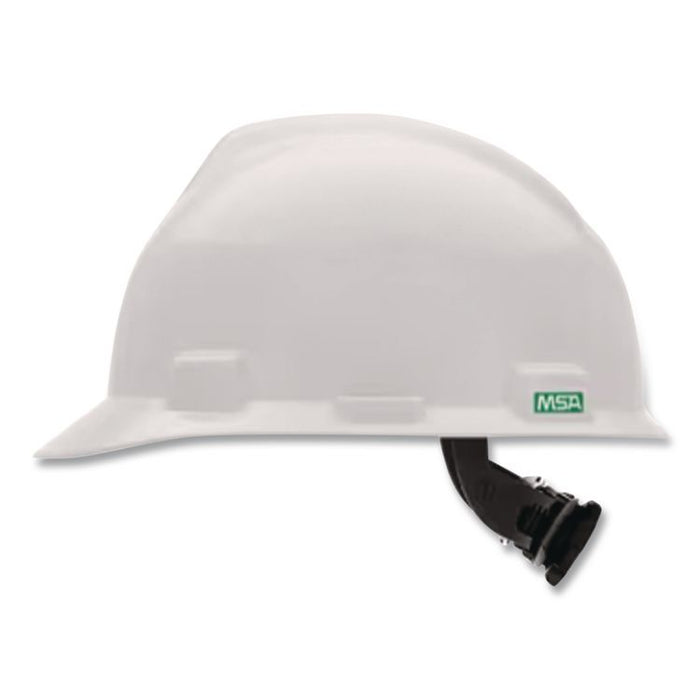 V-Gard Hard Hats, Vented, Front Brim, Fas-Trac III Ratchet Suspension, One Size Fits Most (6.5 to 8), White