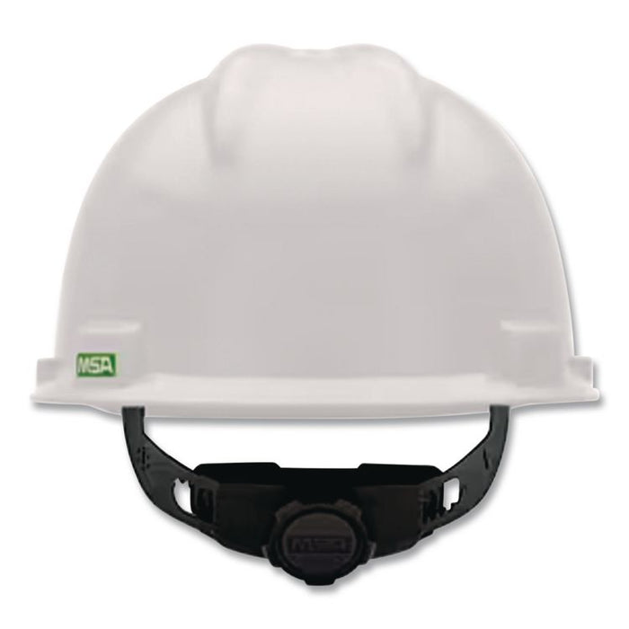 V-Gard Hard Hats, Vented, Front Brim, Fas-Trac III Ratchet Suspension, One Size Fits Most (6.5 to 8), White