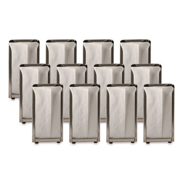 Venue Classic Tabletop Napkin Dispenser, 4.5 x 4.5 x 6, Stainless Steel, 12/Carton