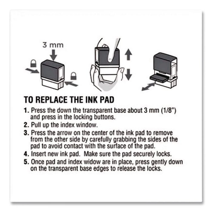 Replacement Ink Pad for 2000PLUS 1SI30PGL, 1.94" x 0.25", Blue