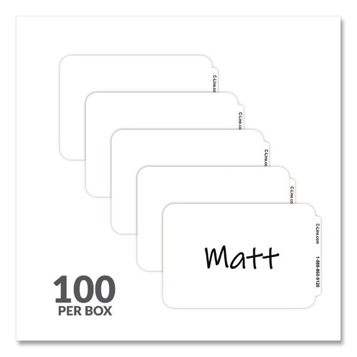 Self-Adhesive Name Badges, 3.5 x 2.25, White, 100/Box