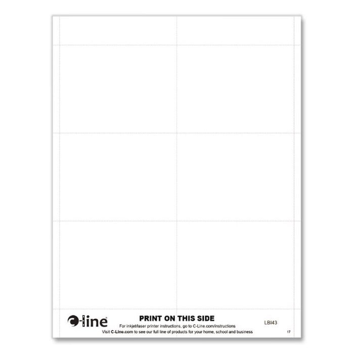 Name Badge Inserts, 4 x 3, White, 60/Pack